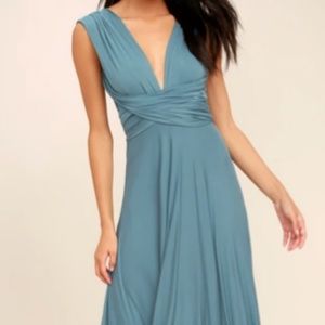 Tricks of the Trade Slate Blue Dress
